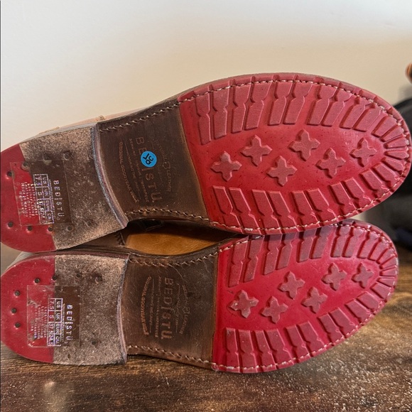 Bed|Stu Gogo Lug Brown Leather Mid-calf leather boot - Picture 10 of 11